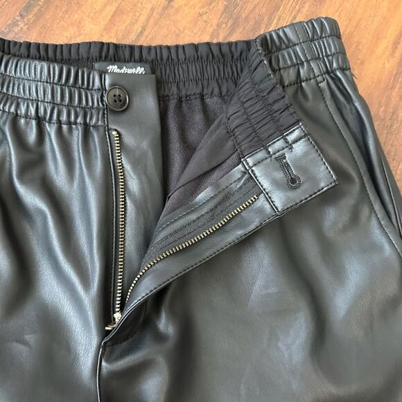 MADEWELL Vegan Leather Track Trousers High Rise in Black - Picture 5 of 16